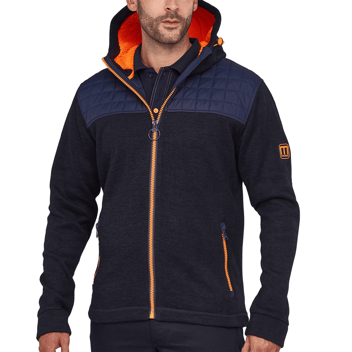 SUDADERA DE TRABAJO: RIPTIDE HYBRID MALE BACKWHITE