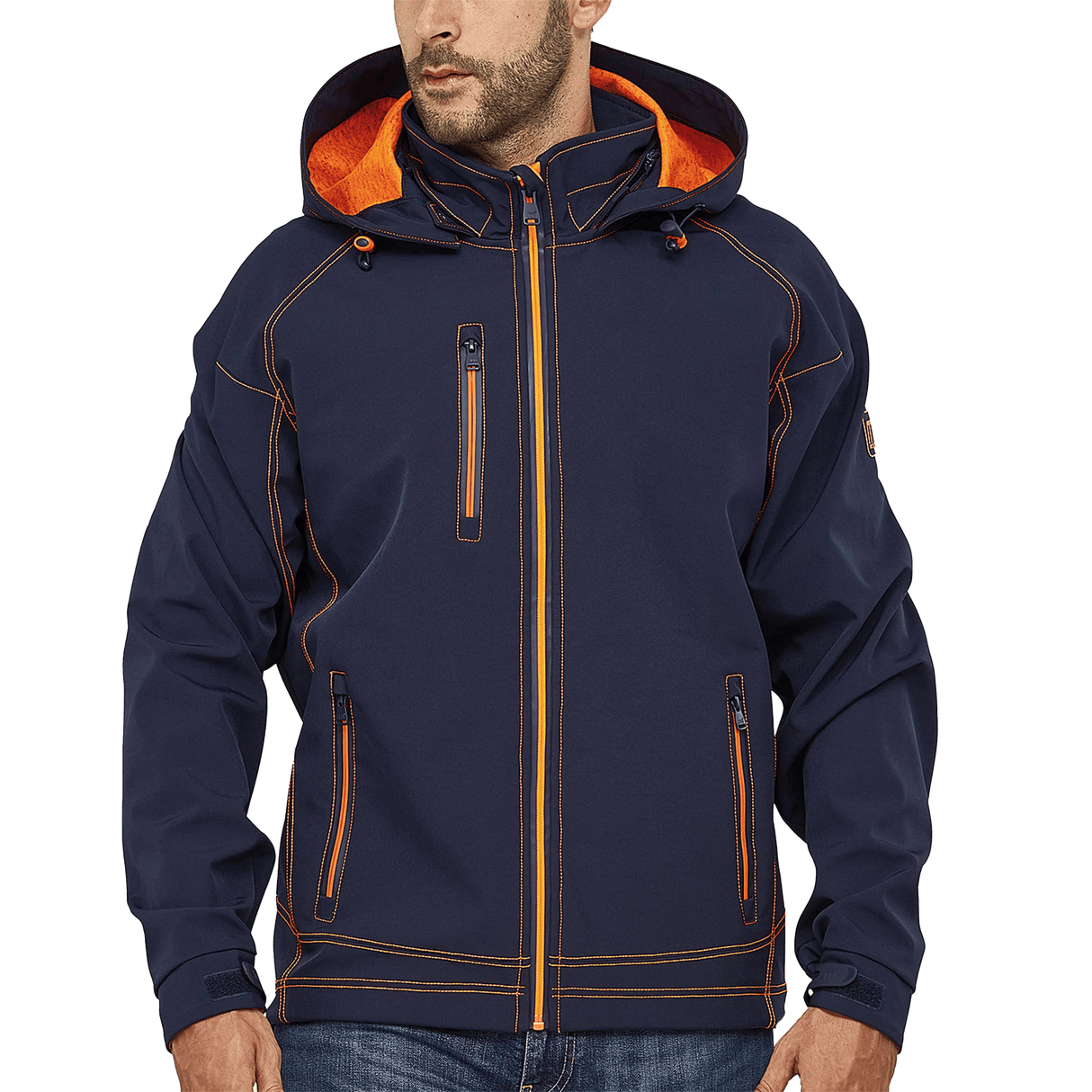 TWOTONE MALE BLUEORANGE CHAQUETA SOFTSHELL