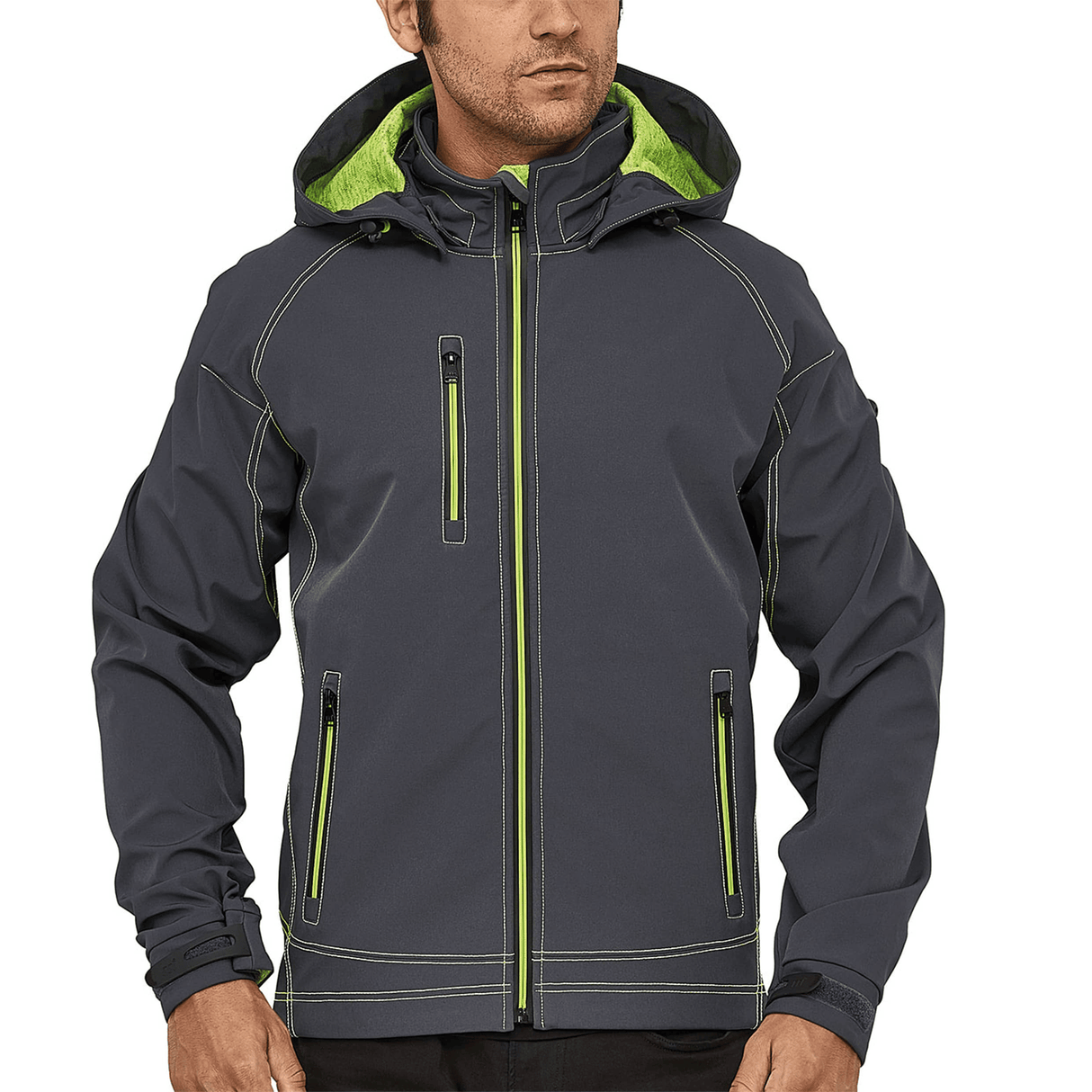 TWOTONE MALE BLUEORANGE CHAQUETA SOFTSHELL