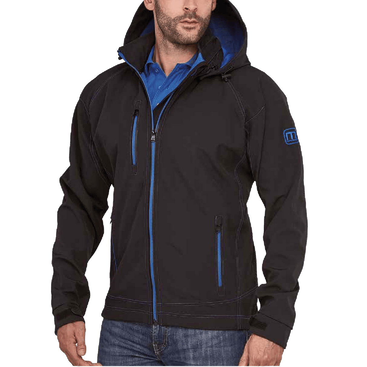 TWOTONE MALE BLUEORANGE CHAQUETA SOFTSHELL