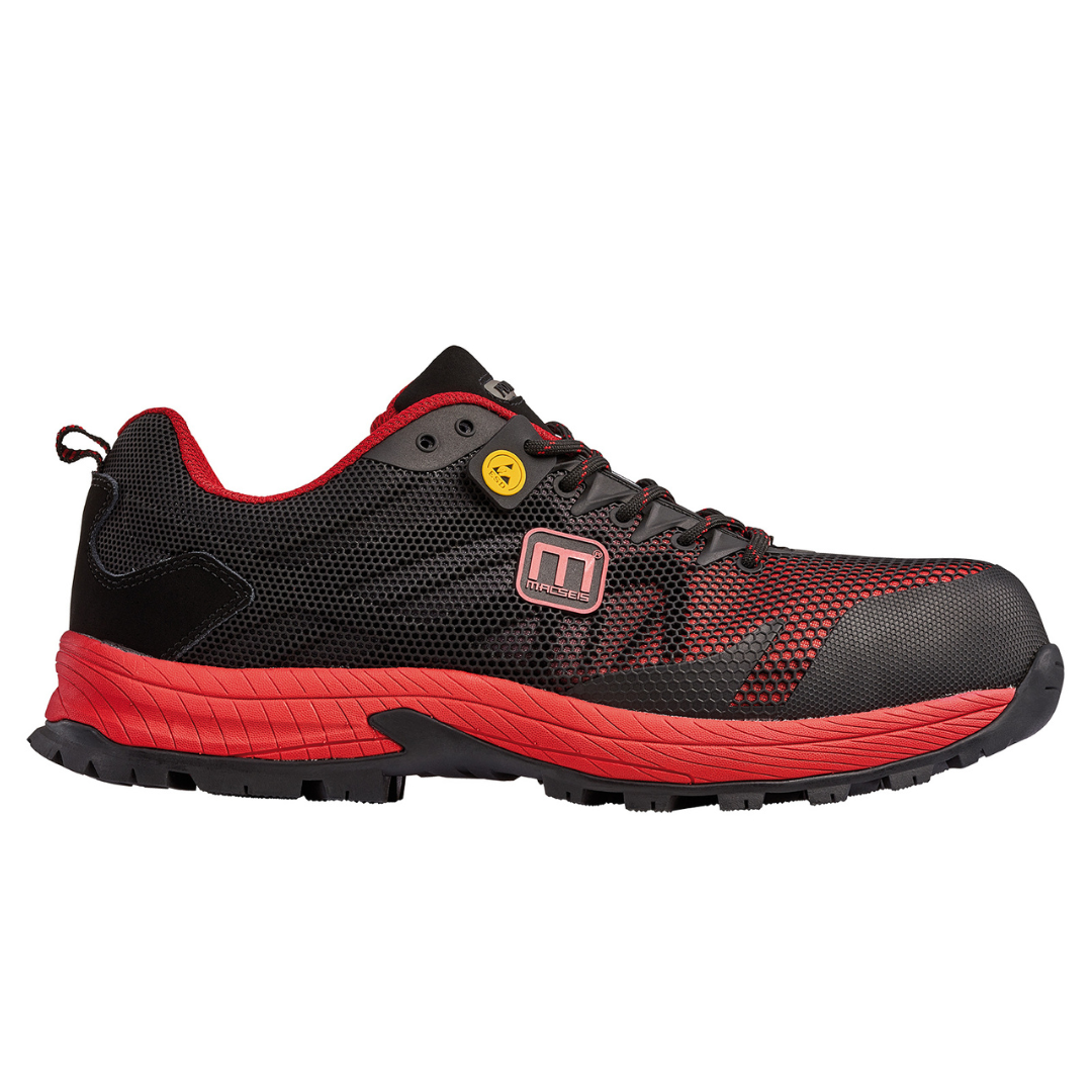 PRONEON S1P SRC ESD SAFETY SHOES BLACKRED